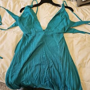 Turquoise maxi dress XS with tags
